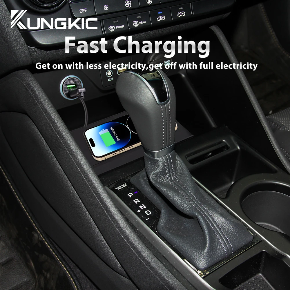 

For Hyundai Tucson 2022 2023 15W Fast Charging Car Wireless Board Phone Fast Charge Holder Decoration Accessories