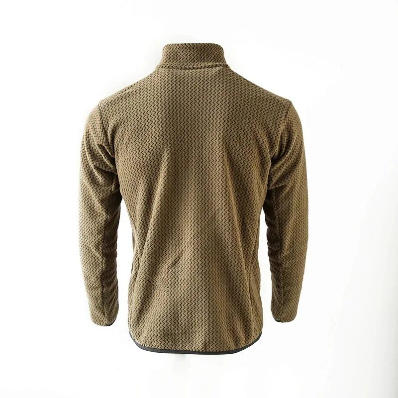 سويت شيرت رياضي جديد مريح وسميك للرجال والنساء شبه سحاب من الصوف مع صوف مموج وبلوز بأكمام طويلة