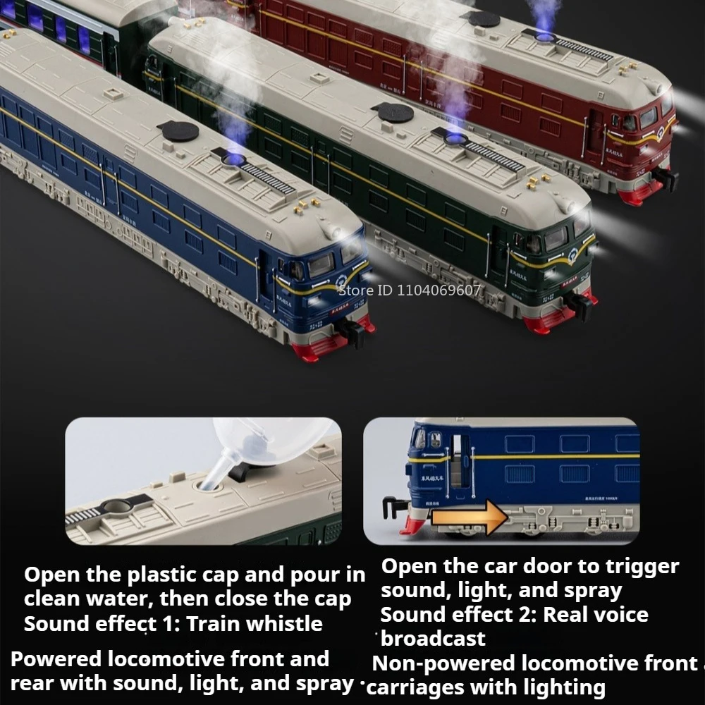 1:32 DF4B Pociąg Modele ze Stopu Zabawki Odlewane Auta z Światłem i Muzyką Miniaturowe Pojazdy Pociągi z Mechanizmem Przesuwnym Zabawki dla Maluchów Prezenty dla Dzieci