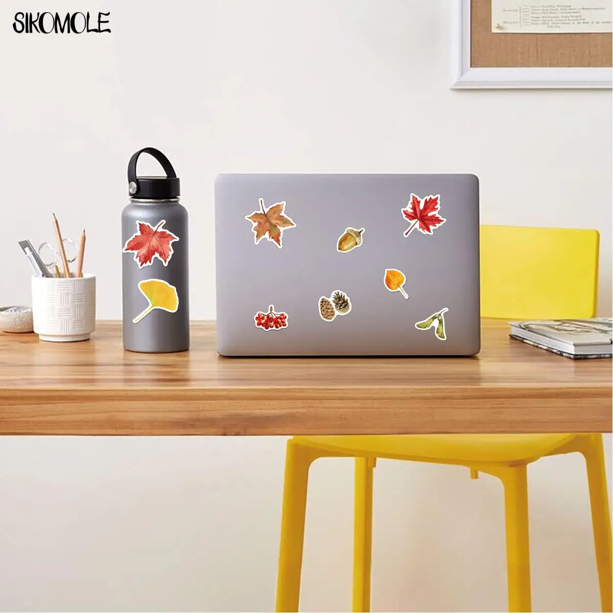 10/30/50PCS Autumn Fallen Leaves Stickers DIY Toys Skateboard Fridge Guitar Motor Laptop Luggage Kids Decals Graffiti Sticker F5