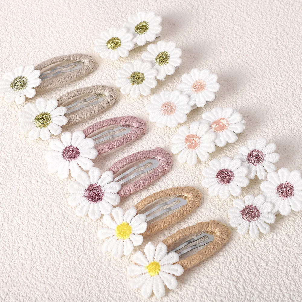 20 Teile/satz Zufällige Farbe Blume Haar Clips für Mädchen Ins Stil Mode Weiß Barette Prinzessin Haken Süße Kopfschmuck Hairgripes