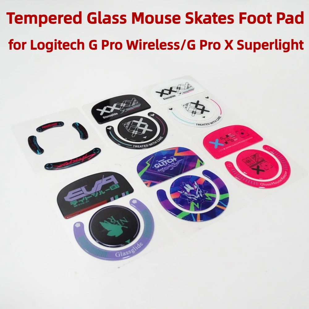 

Tempered Glass Mouse Skates Foot Pad for Logitech G Pro Wireless G Pro X Superlight 0.8MM Tempered Glass Esports Foot Stickers