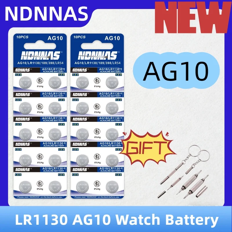 10-100PCS LR1130 AG10 Button Battery LR 1130 SR1130 389A LR54 L1131 Alkaline Battery Watch Hearing Aid Flashlight Calendar Toys