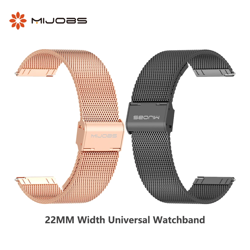 22MM Universal Strap For Xiaomi Watch S5 S4 S3 S2 S1 Pro Watchband For Redmi Watch 5 Active/Lite Smartwatch Metal Wristband