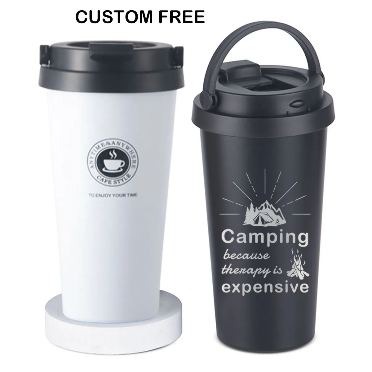 Custom Camp Coffee Milk Cups Personalized Camp Cups Add Text/Name/Logo Stainless Steel Camp Coffee Custom Gift for Camp lovers