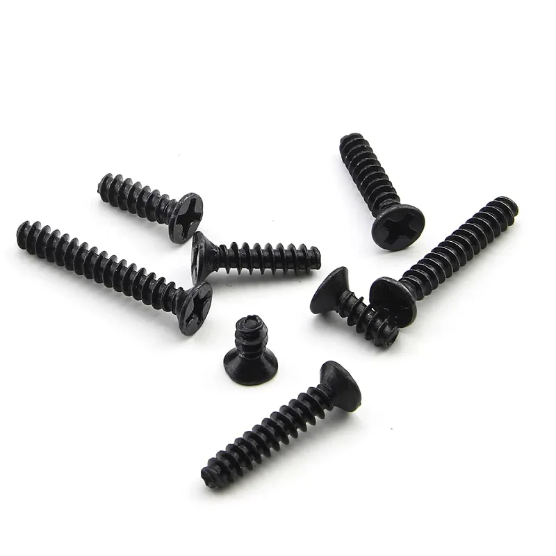 أسود الصليب غاطسة شقة رئيس الذاتي التنصت المسمار شقة الذيل M1 ~ M2.6 304 مسامير صغيرة الفولاذ المقاوم للصدأ #3