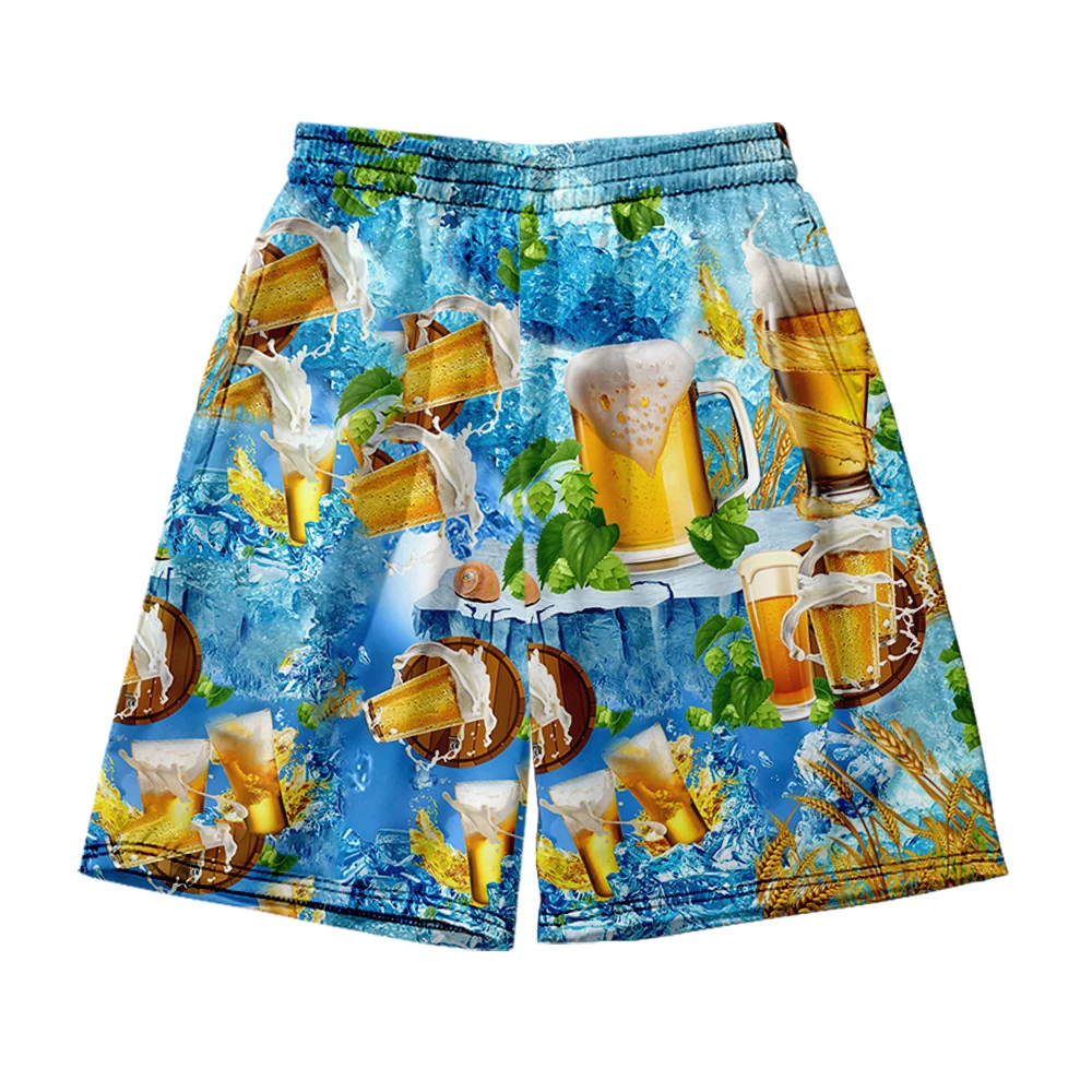 

Hawaiian Beach Shorts Men's and women's clothing 3D digital printing casual shorts Fashion trend couple Pants