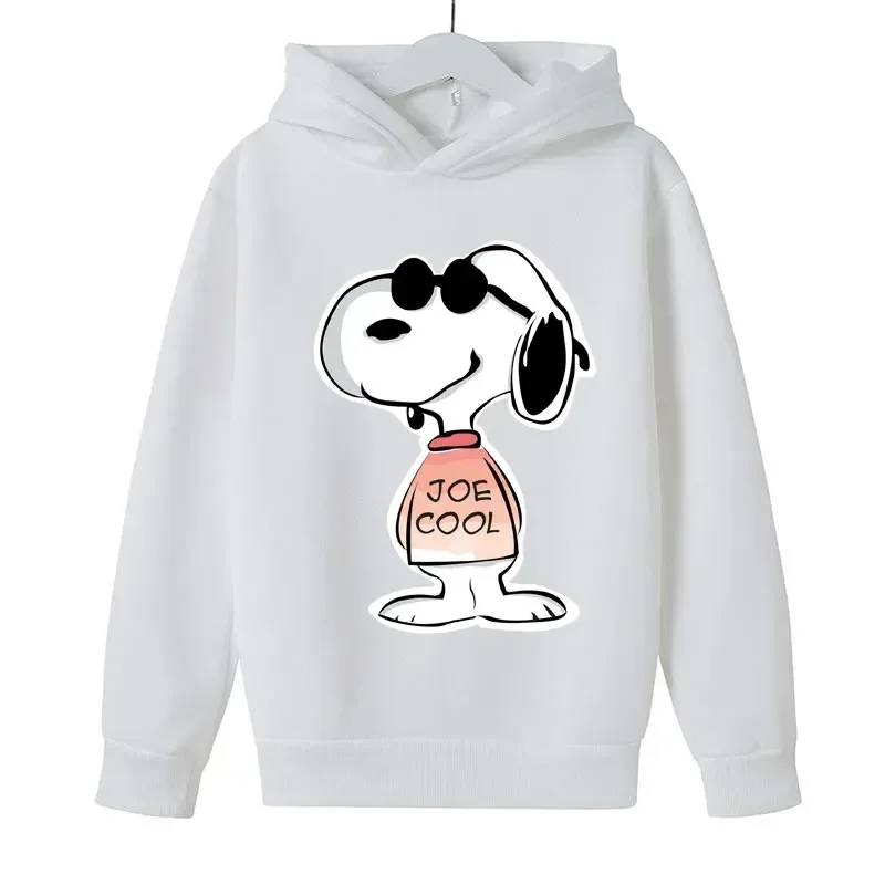 Snoopy Cartoon Anime Children Pullover Tops 2024 New Fashion Boy Girl Kids Hoodie Spring Autumn Children\'s Sweatshirt Clothes