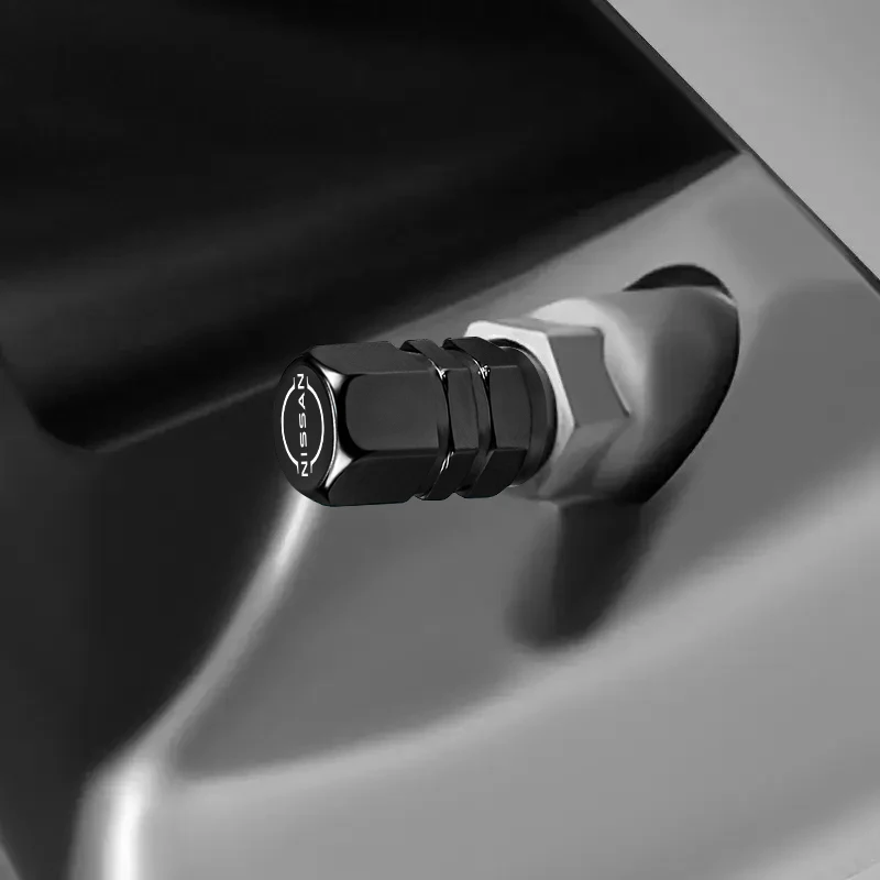 4 قطعة سيارة الإطارات صمام قبعات التصميم المعدني الإطارات الهواء ينبع غطاء لنيسان X-trail قاشقاي ملاحظة جوك سنترا باترول نافارا ميكرا