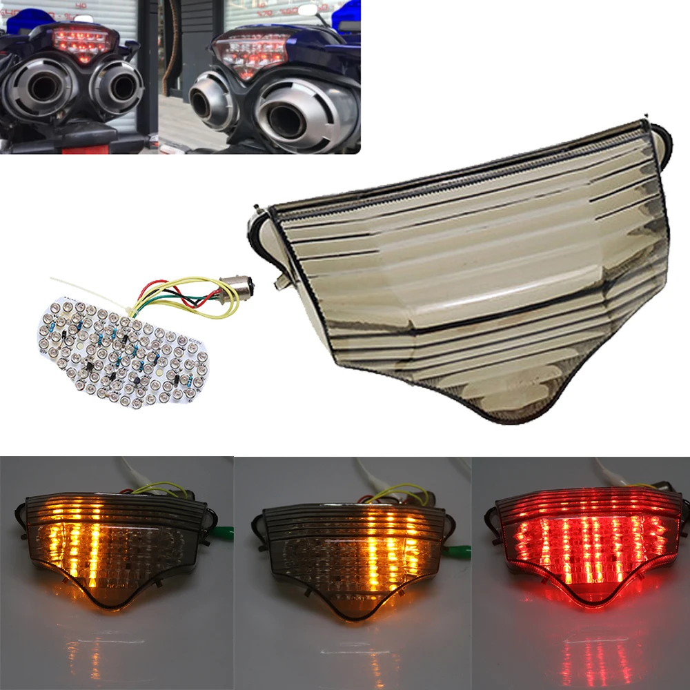 

Motorcycle Rear Tail Light Brake Turn Signals Integrated LED Light For YAMAHA FZ6 FAZER 2004-2014, FZ600 2004 2005 2006-2009