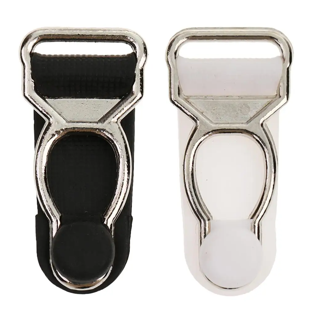 Garter Belt End Clips Black White Plastic Elastic Suspenders for Bodysuits Girdles and Crafts DIY