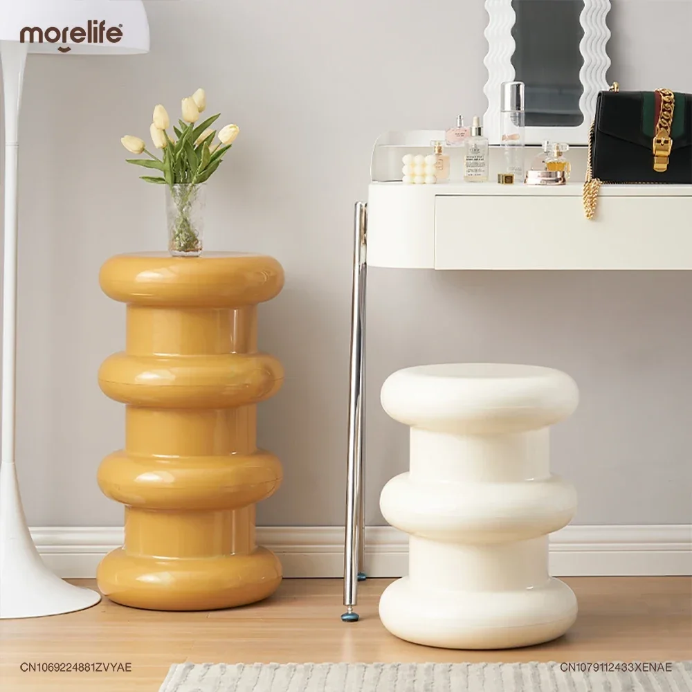 

Nordic Creative Living Room Small Apartment Shoes Changing Stool Ottoman Designer Plastic Low Stools Vanity Chair Home Furniture