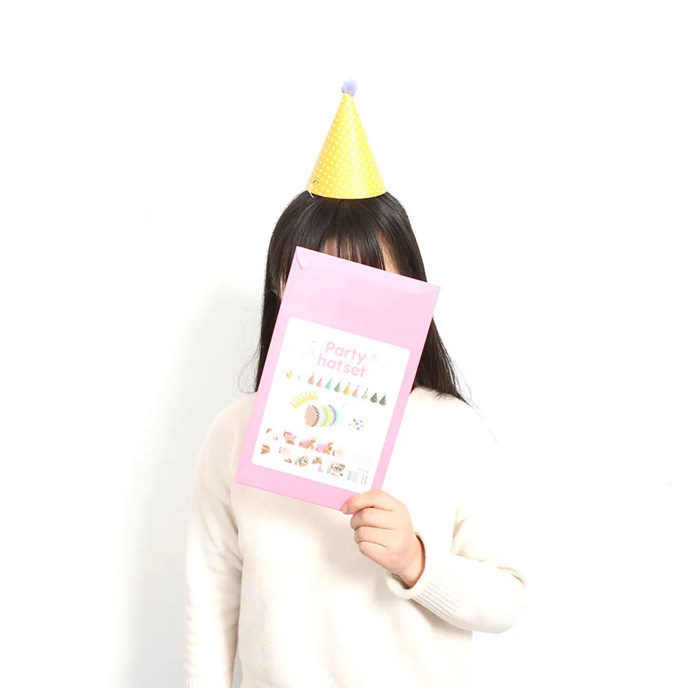

11pcs Birthday Hat Set Colorful Party Cone Hats Confetti Decorations for Kids Adults Cake Theme Cake Hats
