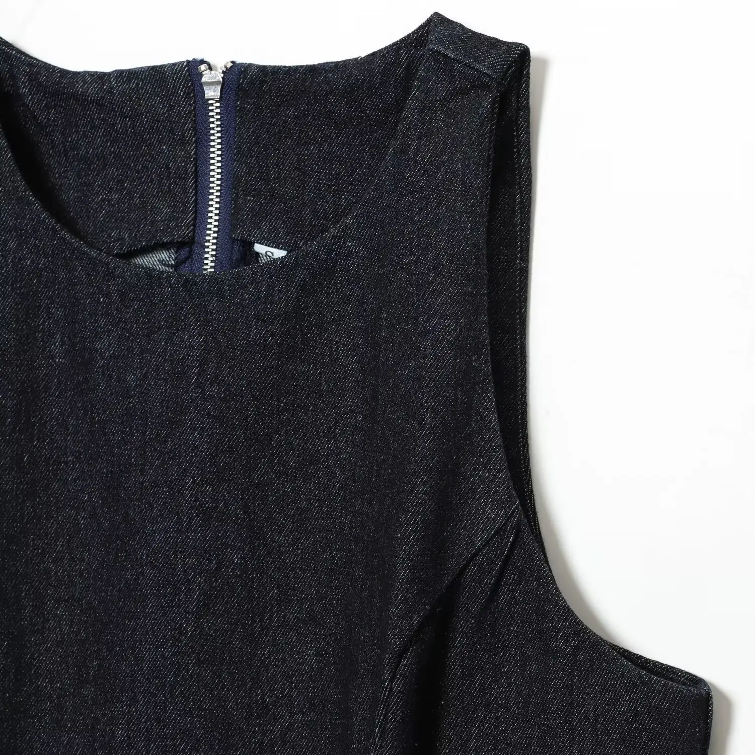 Ele ort Denim em camadas decorado Dr JNLEAOG outono novo Sle feminino Faion cor pura fibra de poliéster Svel Dr