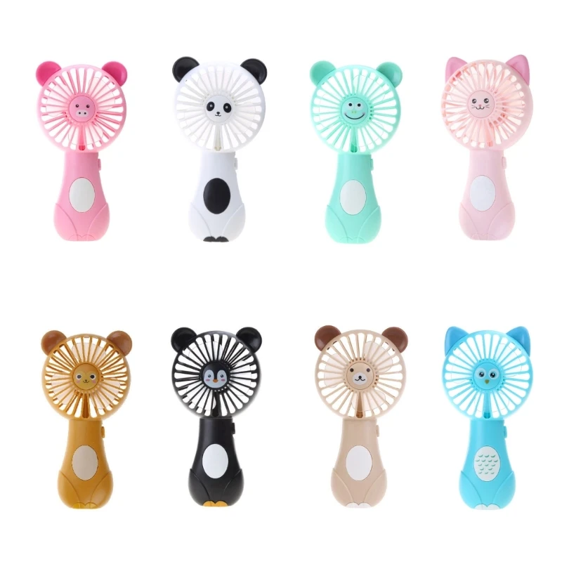 Mini Handheld Fan Battery Powered Soft Foam Animal for Student