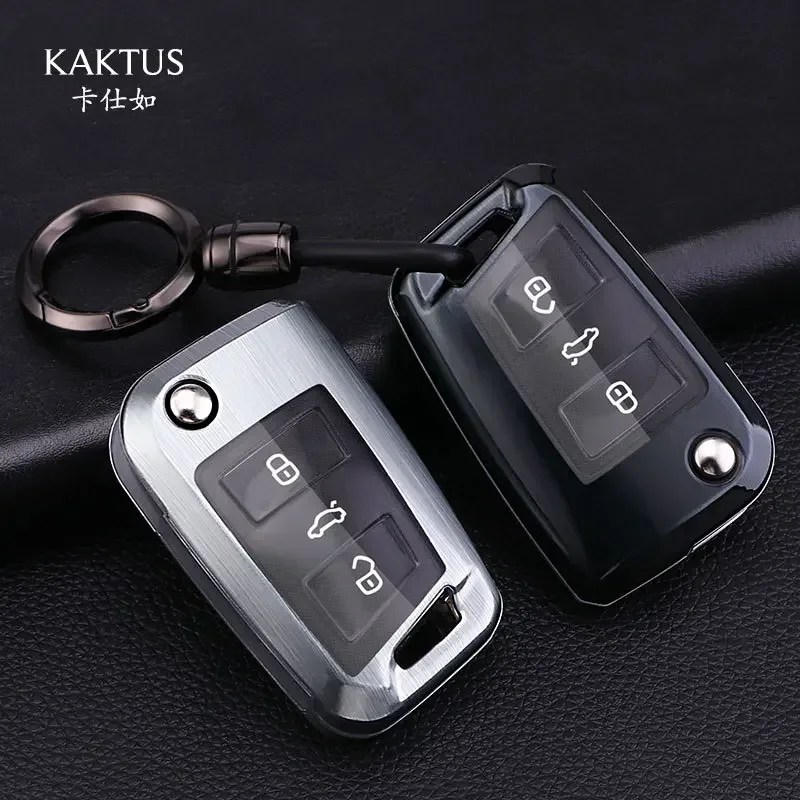 PC Car Key Case Protection Purse Key Wallet Keychain for Volkswagen Tiguan Polo Golf Car Accessories Shell