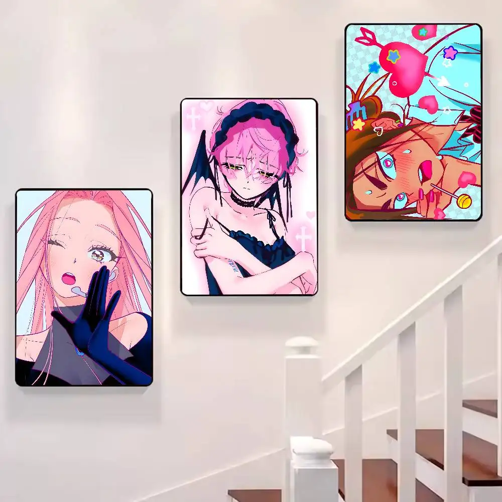 الغريبة المرحلة أنيمي المشارك الفن اللوحة ملصق مع المطبوعات غرفة نوم المنزل غرفة المعيشة الديكور هدية #4