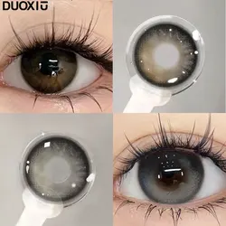 DUOXIU 2PCS  Colored Contact Lenses Beautiful Pupil Color Circle Lens Prescription Yearly Natural 0-8 Degrees  Fast Shipping