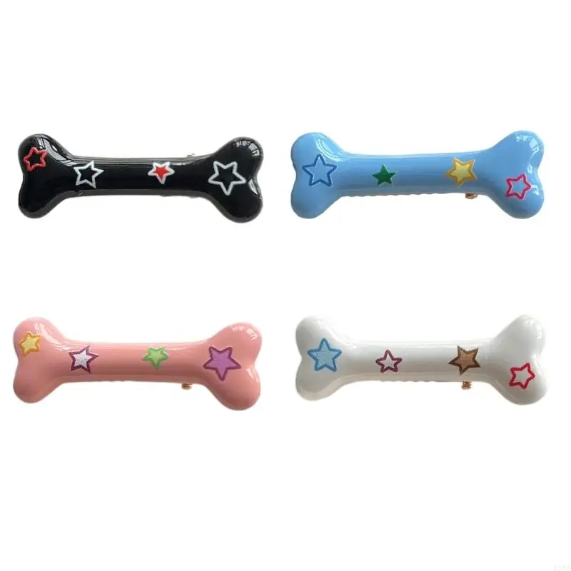 K3nf Harajuku Bone Y2K Side Bangs Clip Bone Hairpin Sweet Girls Star Hair Pins