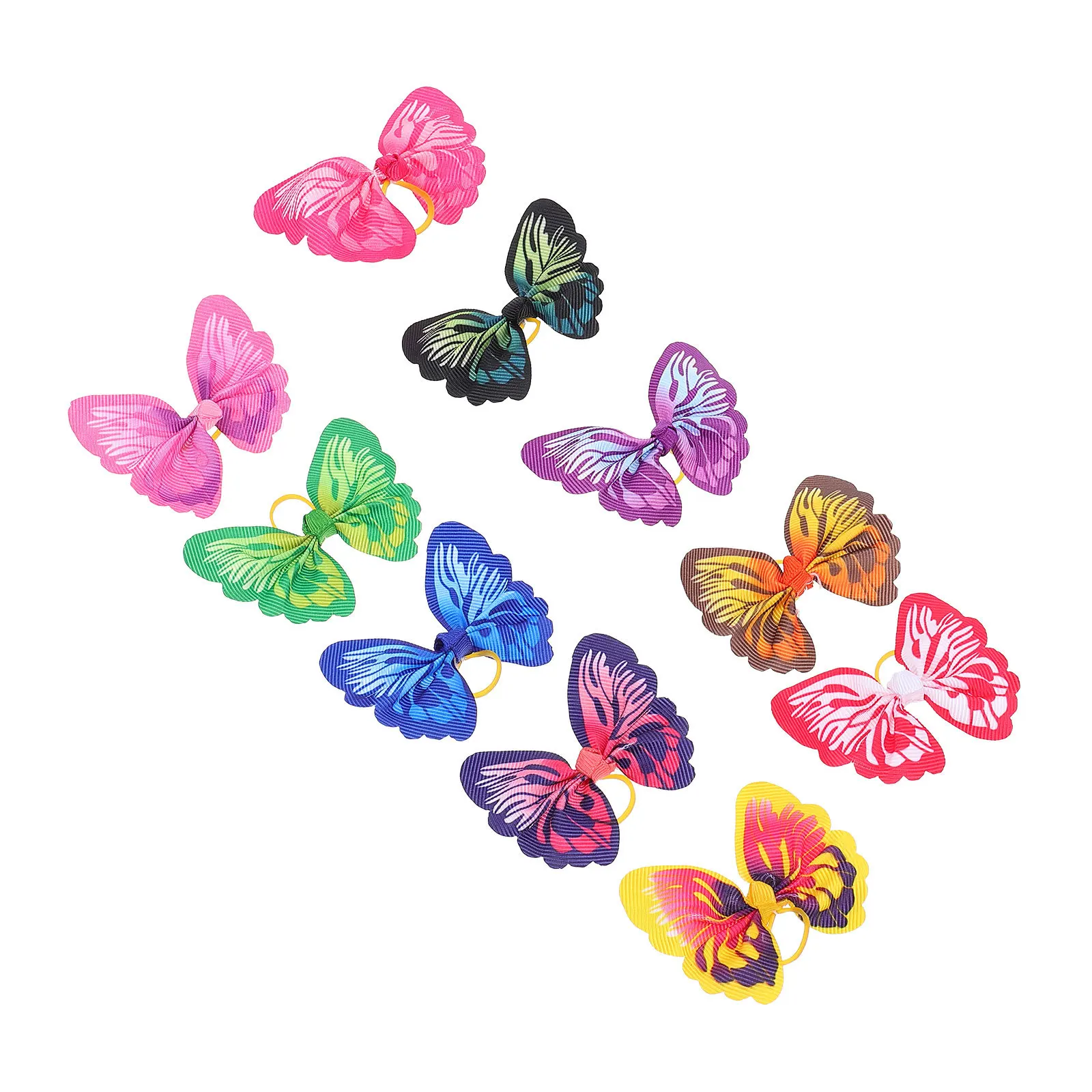 

30pcs Pet Accessories Dog Hair Bow Colorful Elastic Bows For Dogs Puppy Cat Party Festival Wear Rubber Band Tie Durable Fashion