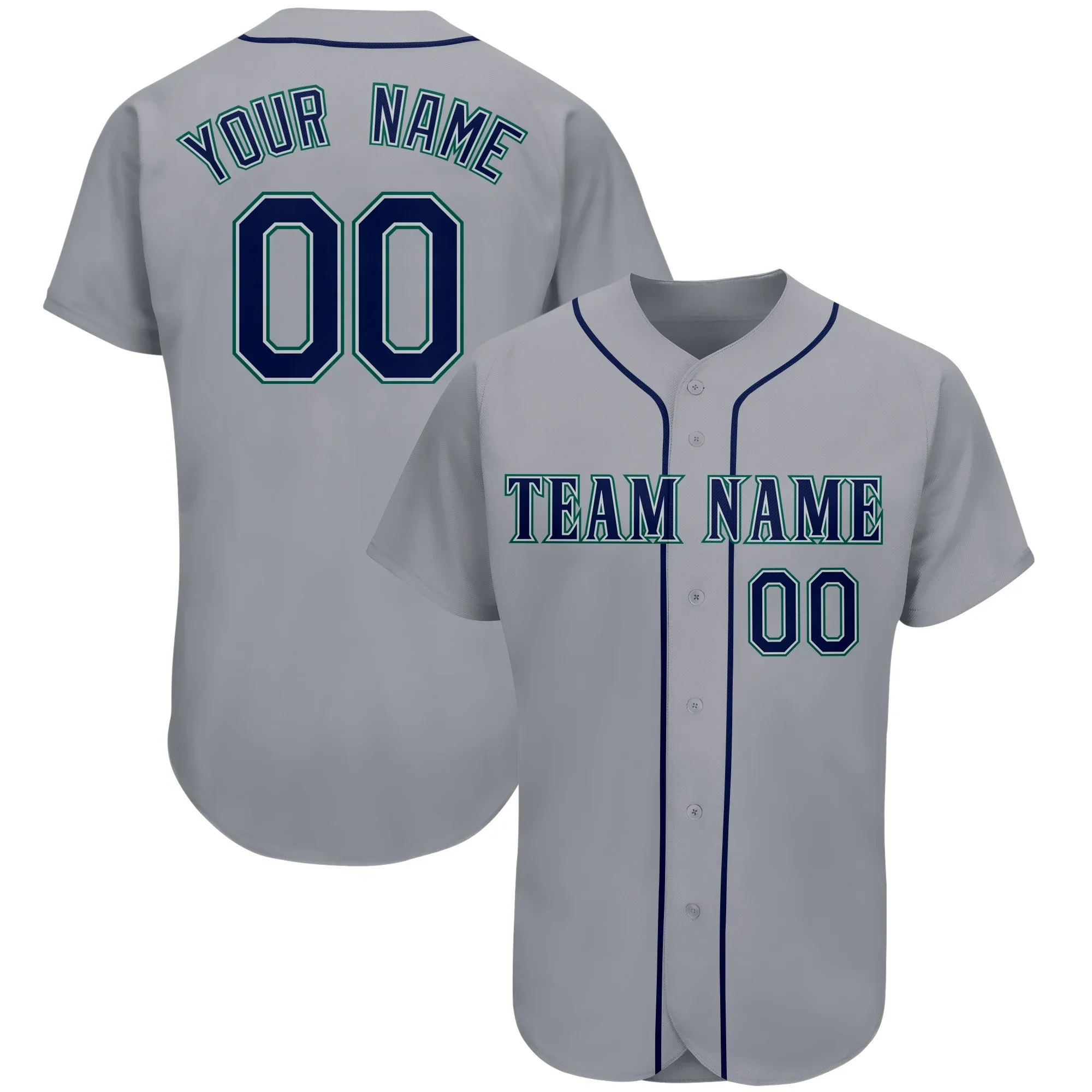 Personalized Baseball Jersey Print Your/Team Name Breathable Washable Soft Sportswear for Men/Lady/Youth Outdoors Big size