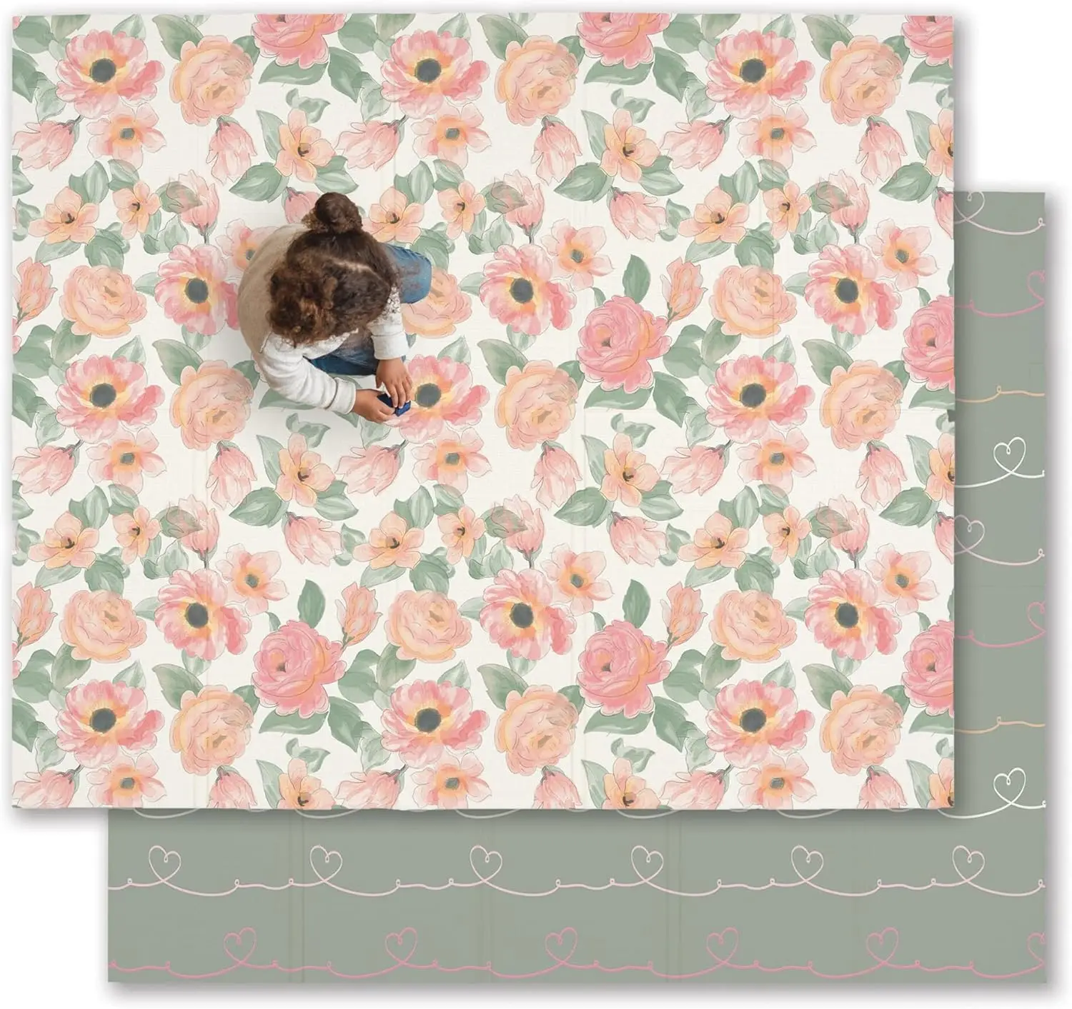 

Foldable Foam Play Mat - Large Waterproof Baby Toddler Activity Floor Mat, Double-Sided 70 x 59 Inch