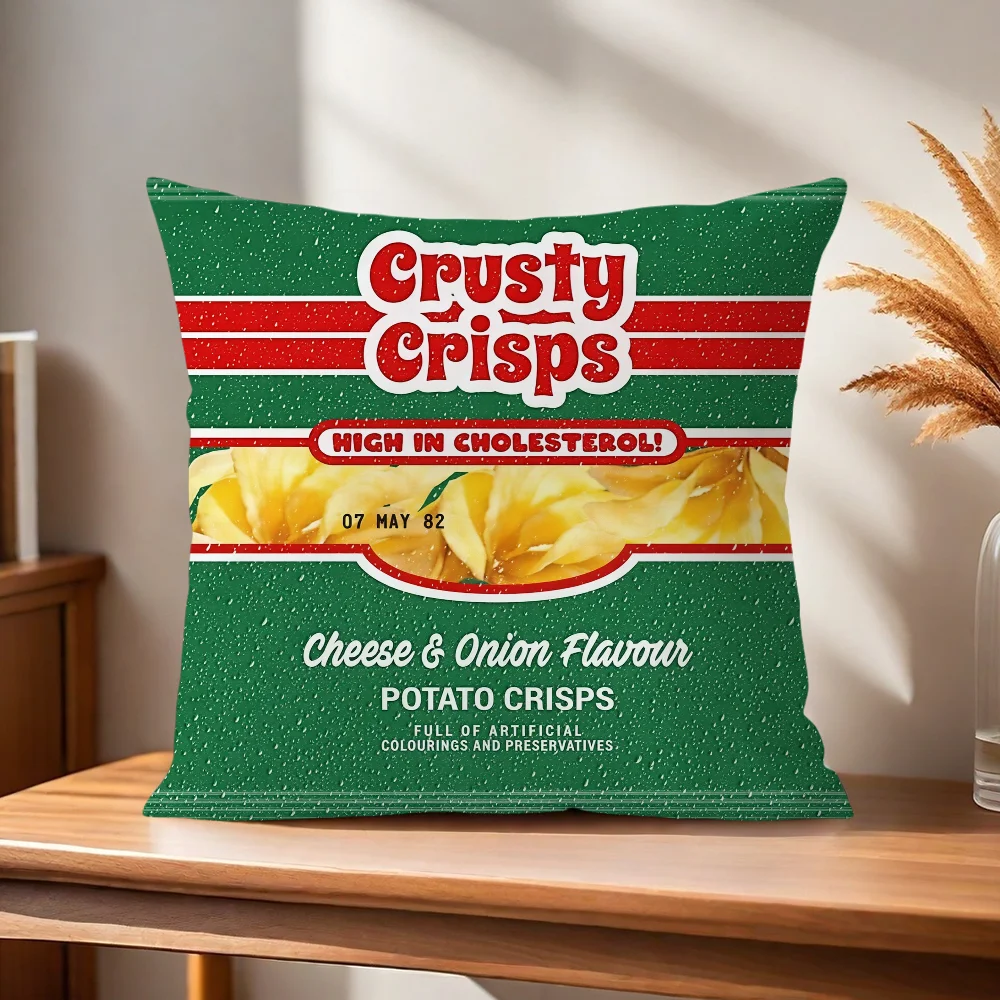 Retro-Chips-Kissenbezug für Zuhause, Sofa, Wohnzimmer, Büro, Café, Auto – Detail 4