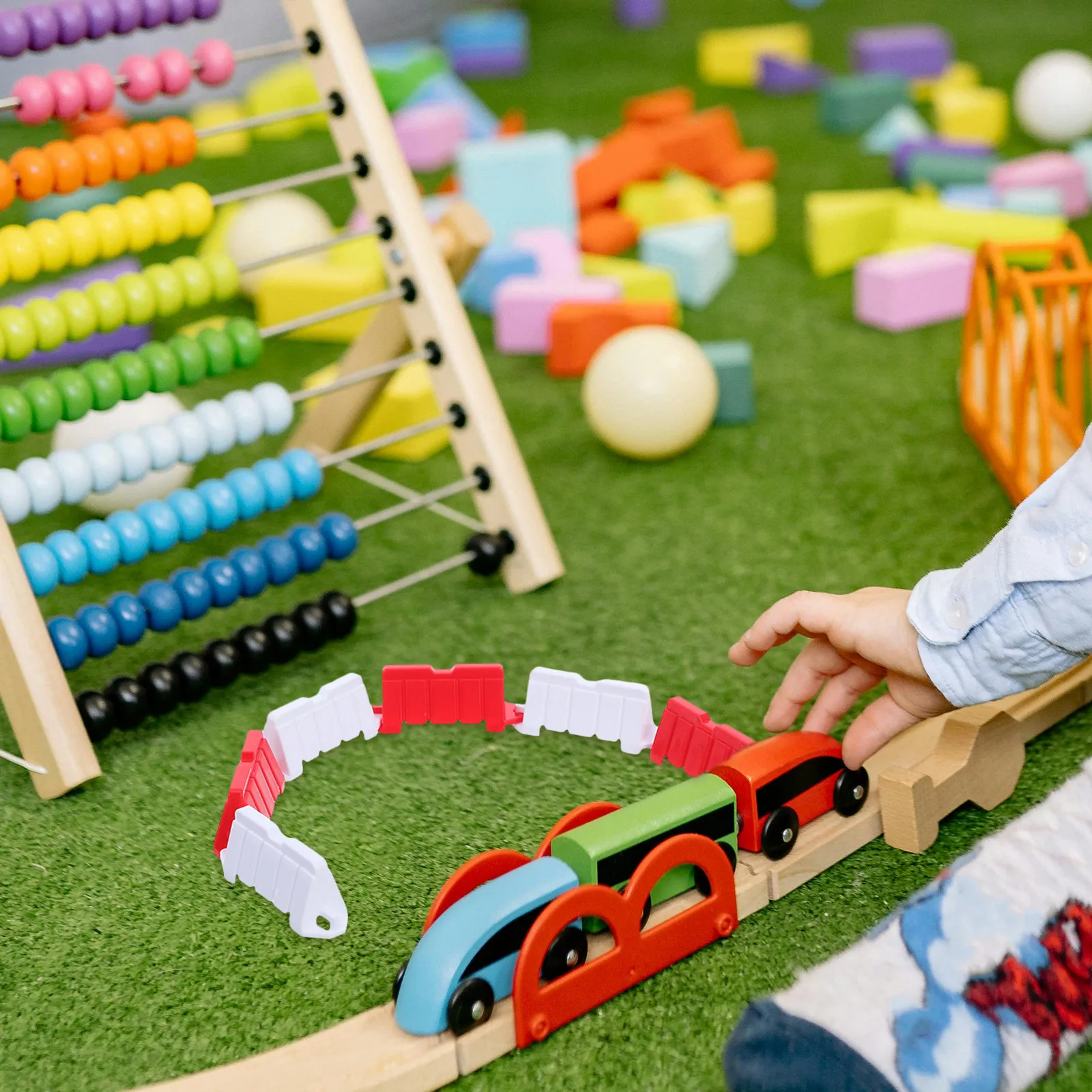 

50Pcs Rc Car Road Barrier Drift Field Fence Racing Track Roadblock Miniature Traffic Fence Landscape Roadblocks