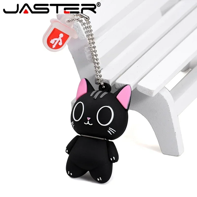 JASTER Usb Pendrive การ์ตูน Cat Usb แฟลชไดรฟ์ Et 4GB 8GB 16GB 32GB 64GB 128GB ไดรฟ์ปากกา USB 2.0ไดรฟ์ Usb Memory Stick U Disk