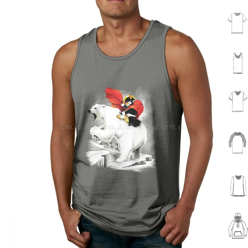 Penguin The North Pole Tank Tops Vest Sleeveless Penguin Napoleon Snow Cold War Funny Animals Bear Polar Polarbear