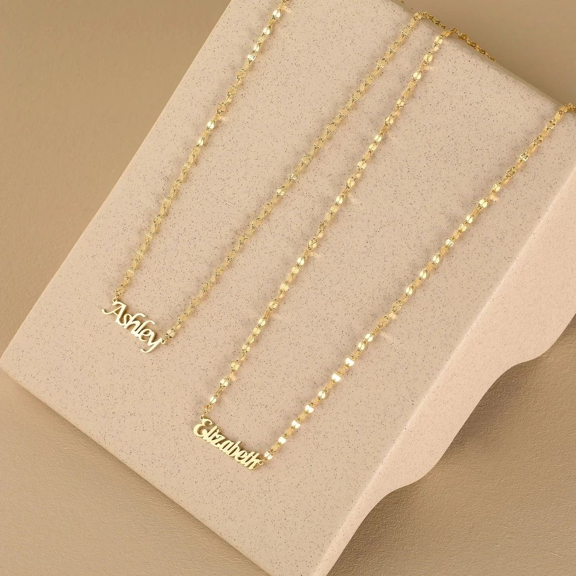 Custom Name Necklace Lip Chain for Men Women Pendant Stianless Steel Personalized Sequin Chain Birthday Chrismas Jewelry Gift
