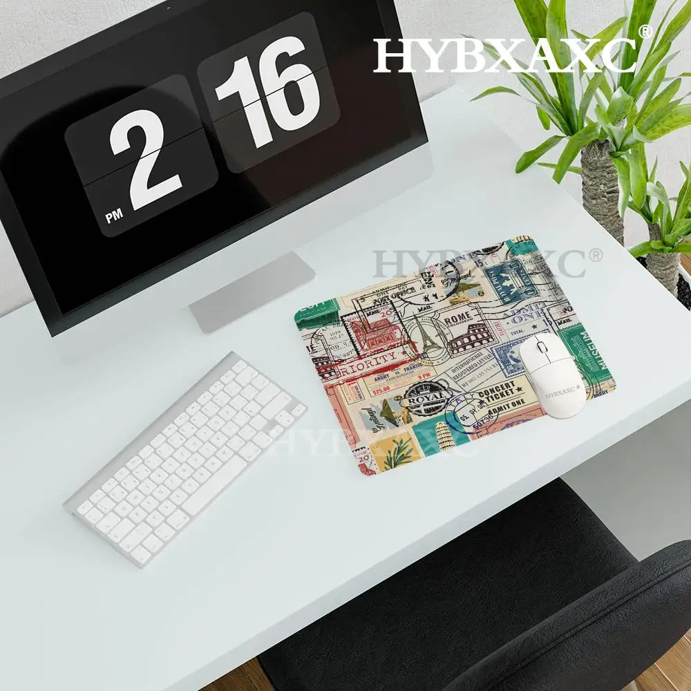 HYBXAXC Vintage Postage Stamp  Mouse Pad  Desk Mat for Office or Home, Modern Mousepad for Work Setup, Computer Accessories