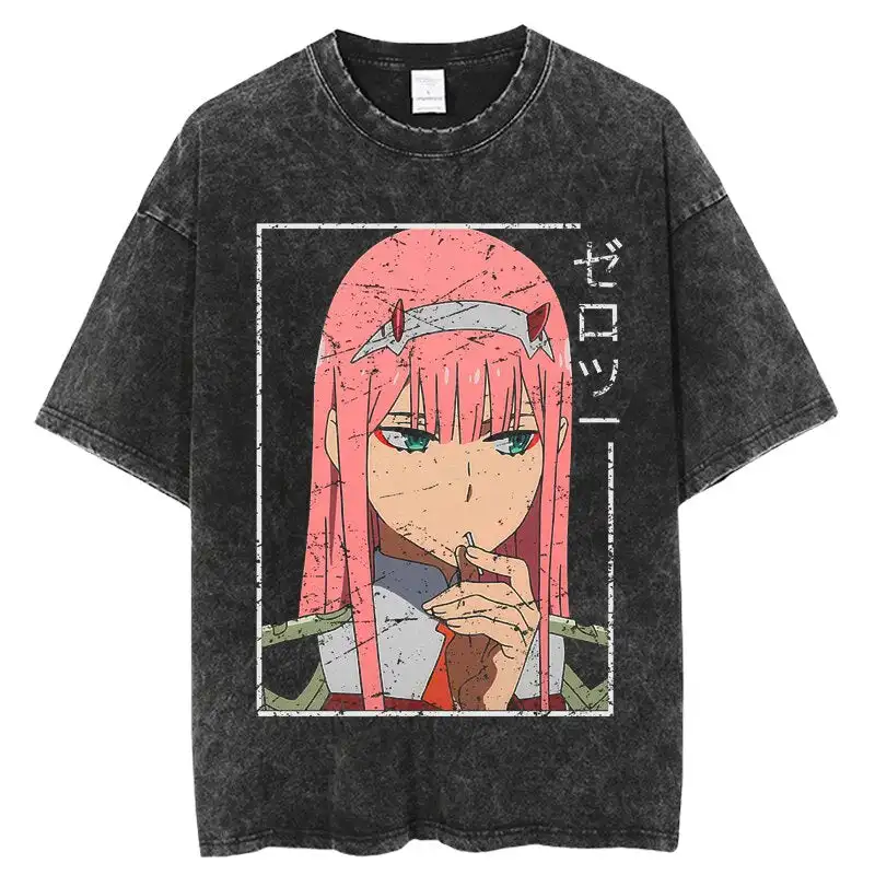 Japanese Hot Anime DARLING in The FRANXX Zero Two High-end Luxury Oversized High Quality Hot Product Unisex Couples Breathable