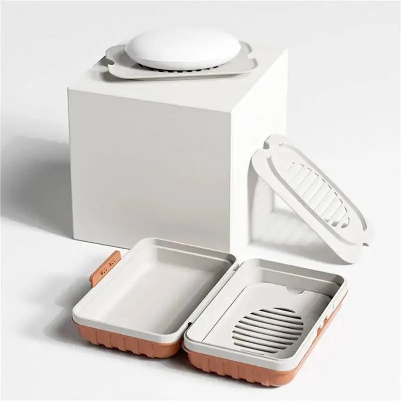 Bathroom Soap Dish With Lid Home Plastic Soap Box Keeps Soap Dry Soap Dish Travel Essentials