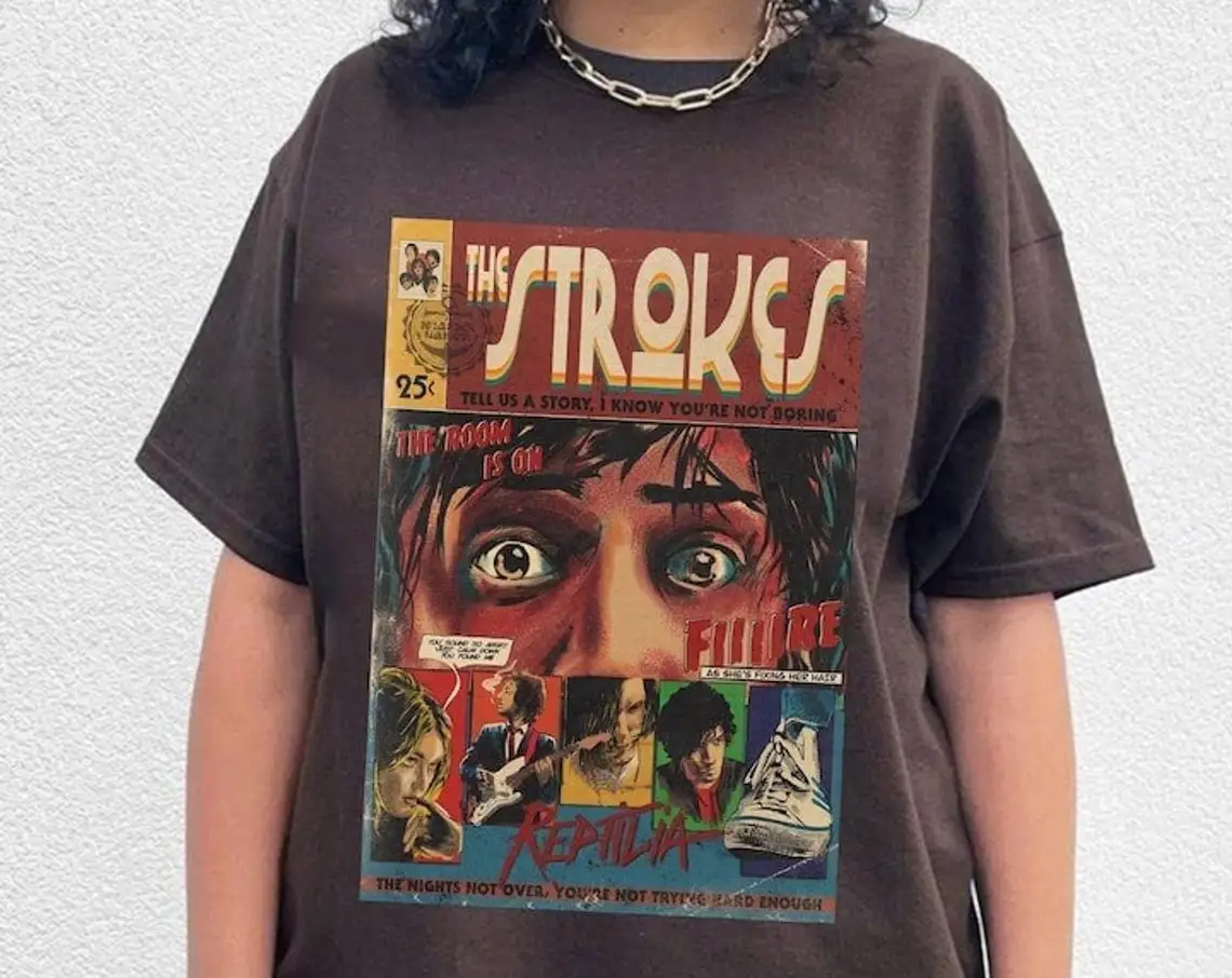 The Strokes Reptilia Shirt Vintage The Strokes T-shirt - Rock Band Shirt - Room On Fire Shirt - The Strokes Merch(1)