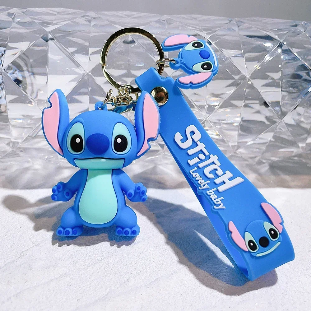 Disney Stitch Sleutelhanger Kawaii Cartoon Anime Hanger Heren Dames Roze Auto Sleutelhanger Accessoires Kids Speelgoed Vrienden Verjaardagscadeaus