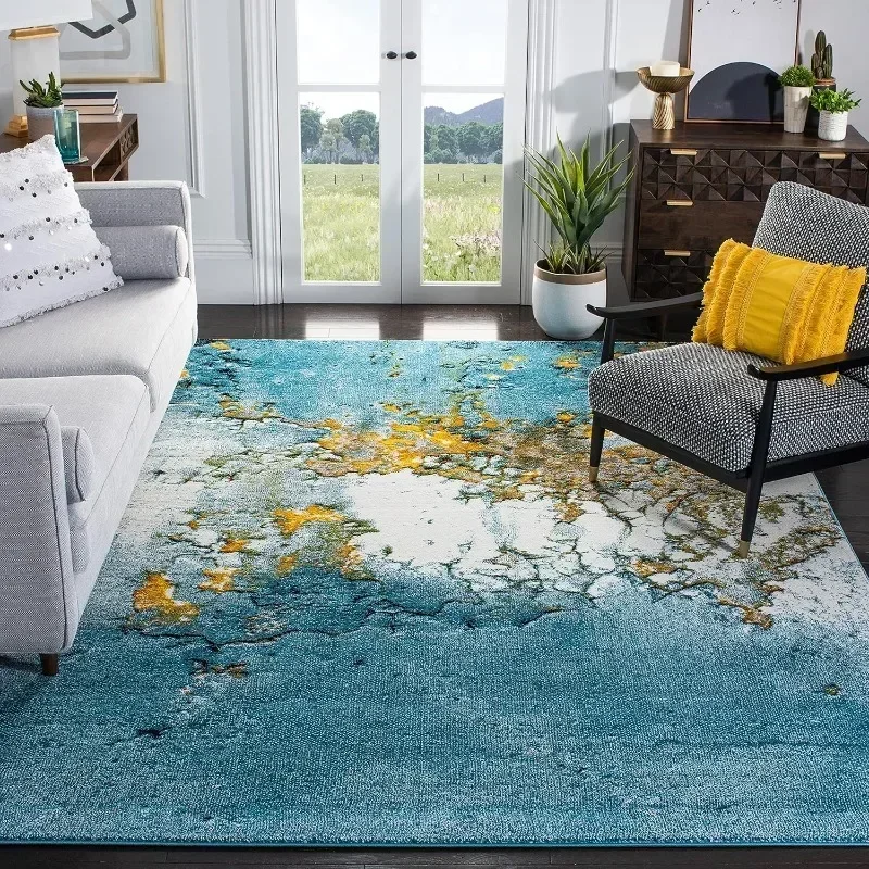 Glacier Collection Area Rug - Modern Abstract Design, Non-Shedding & Easy Care, Ideal for High Traffic Areas in Living Room