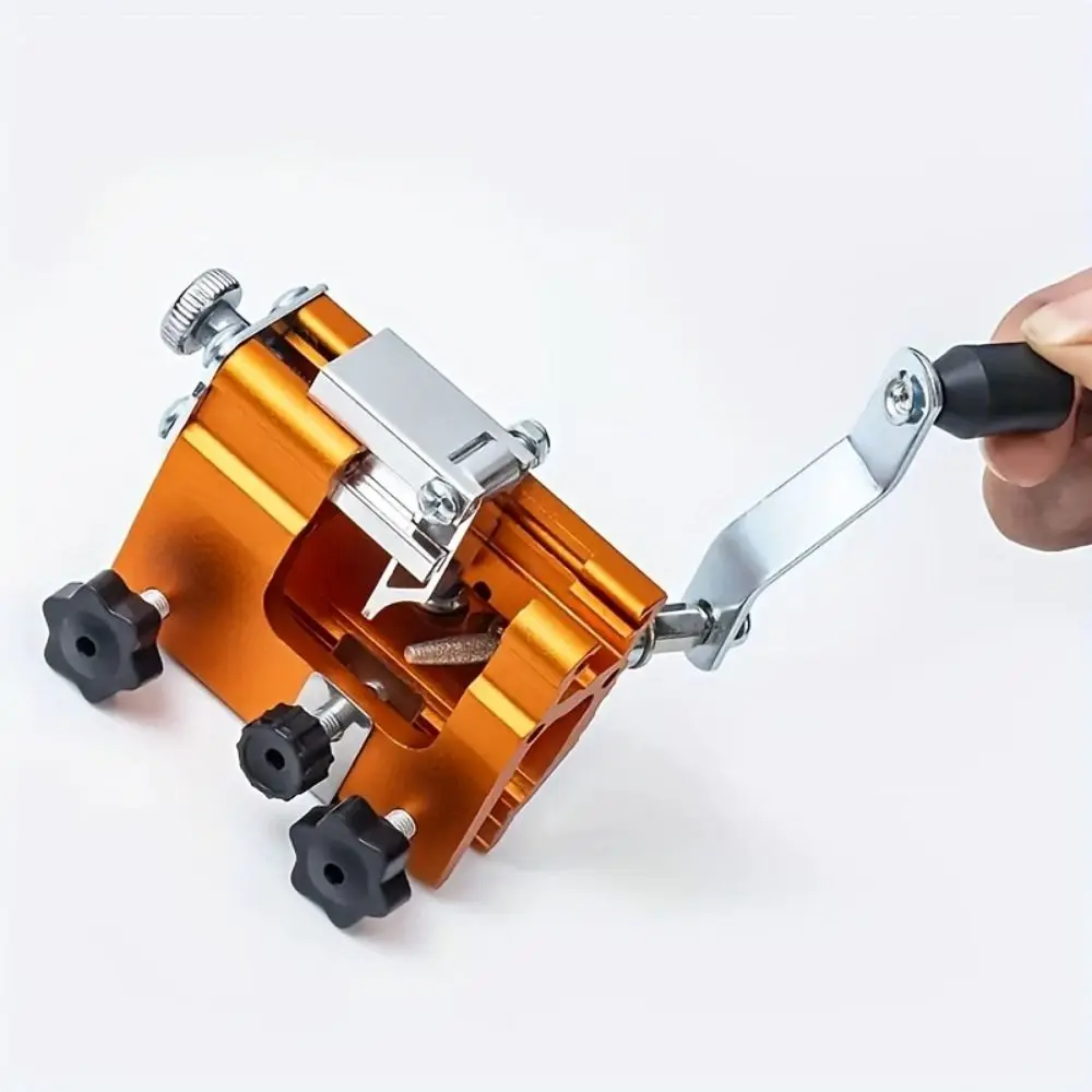 

Portable Chainsaw Sharpener Jig Quick Grinding Hand Crank Chainsaw Sharpener Kit Chain Clamp Sharpening Stone