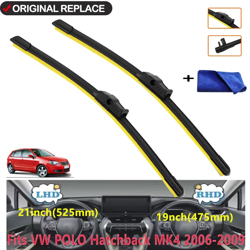 for Volkswagen VW POLO Hatchback MK4 2006~2009 9N3 Car Wiper Blade Front Windscreen Wipers Car Accessories 2007 2008