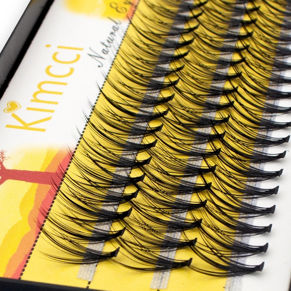 Kimcci 20D Großhandel 50 Fälle/Lot Nerz Wimpern Verlängerung Natürliche 3D Volumen Gefälschte Wimpern Individuelle Cluster Make-Up Werkzeuge Zilien