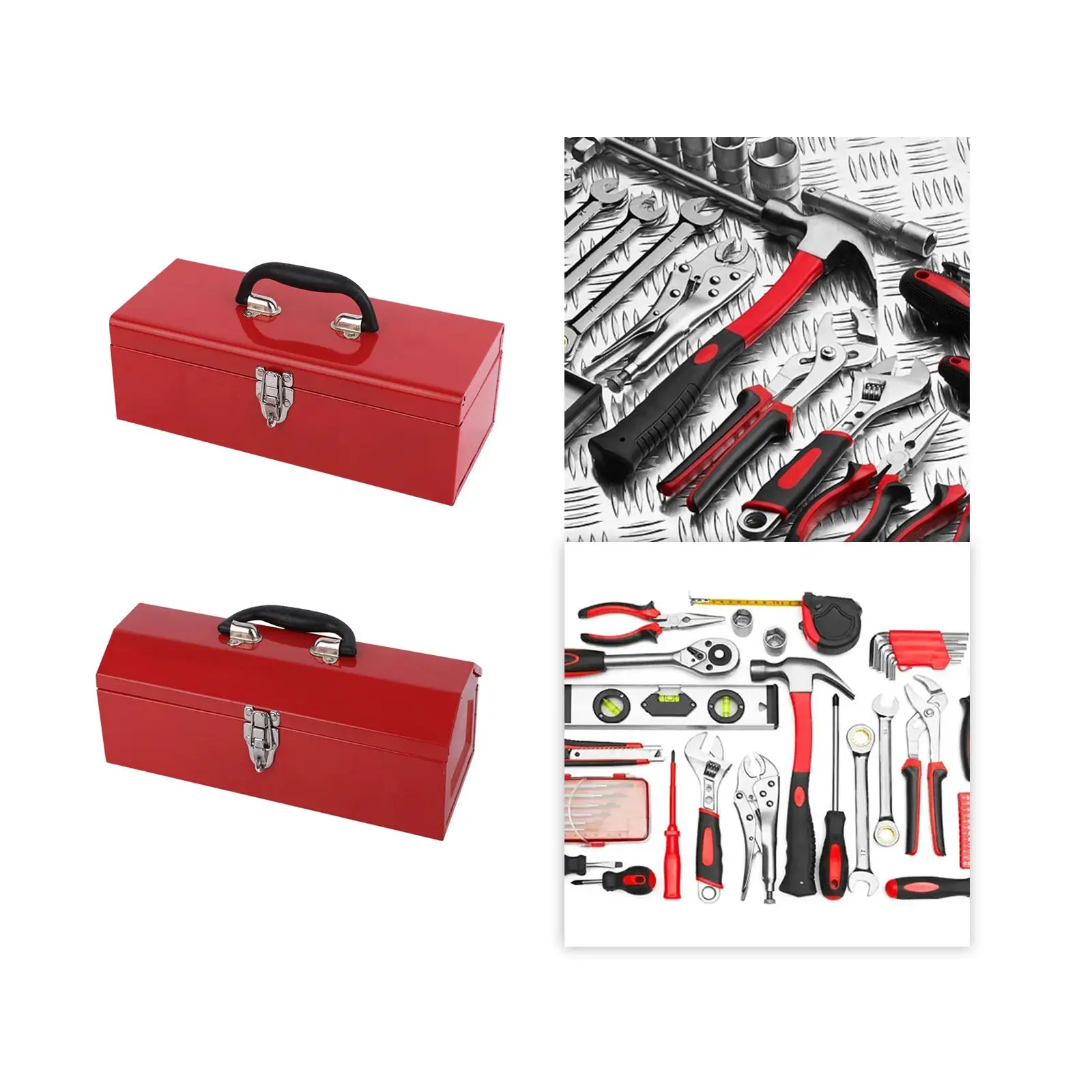 Metal Tool Box with Handle Multifunction Container Tool Case Tool Organization Chest for Garage, Home, Car, Workshop, Mens Gifts