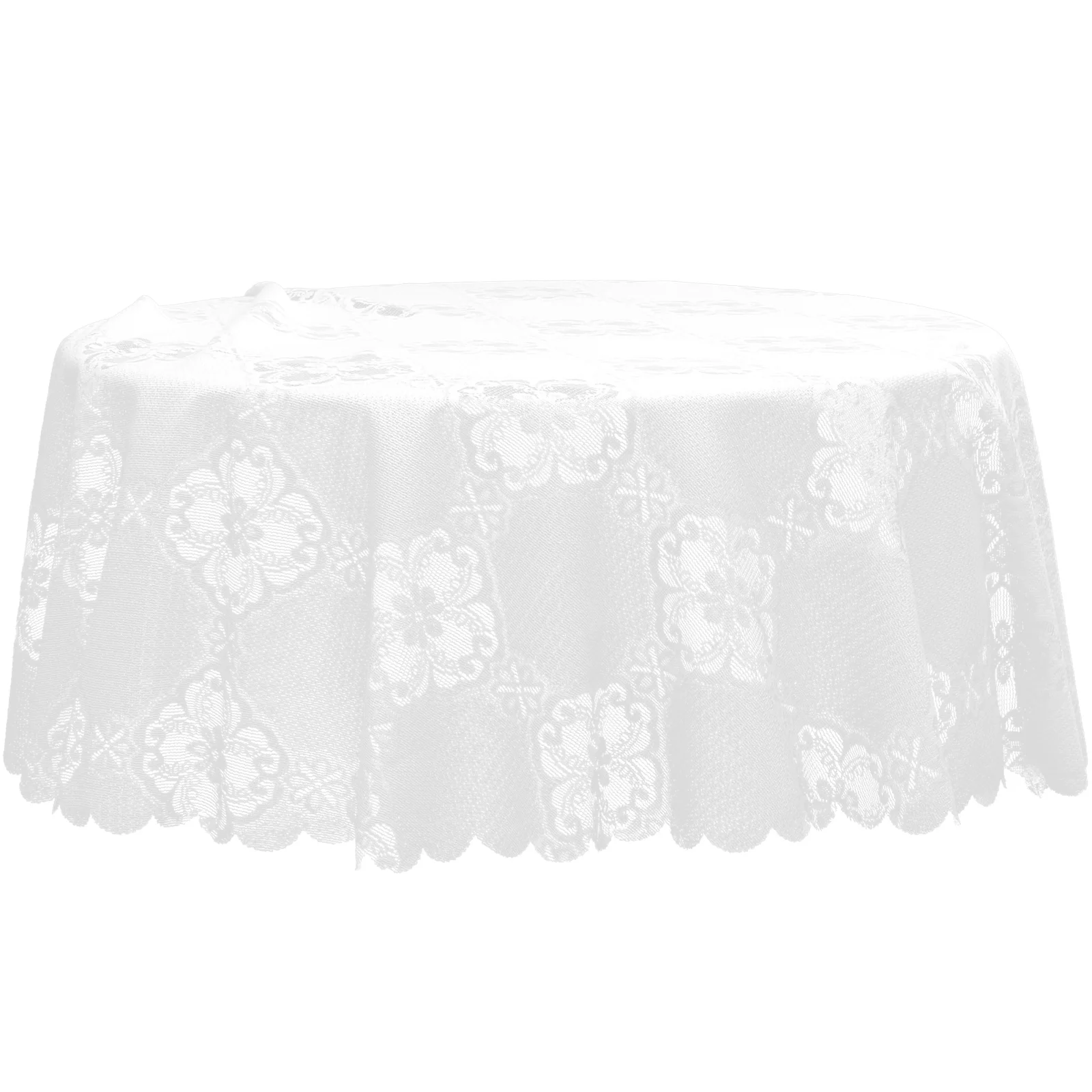 

Retro Lace Tablecloth Round Washable Decor High-End Dining Cover for Kitchen Hotel Restaurant Stain