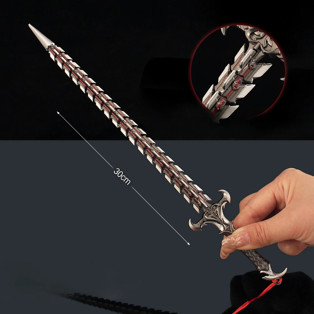 Call of Duty 30 ซม./11.8in งูใบมีดเงินคอสเพลย์ดาบรุ่น Props เกมอุปกรณ์ต่อพ่วงของเล่นกีฬาของขวัญตลกเครื่องประดับคอสเพลย์
