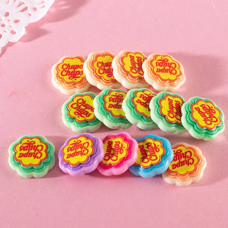 Resin Colorful Candy Beans Kawaii Flat Back DIY Cabochons Scrapbook for Phone Case Craft Dollhouse Decoration Accessory