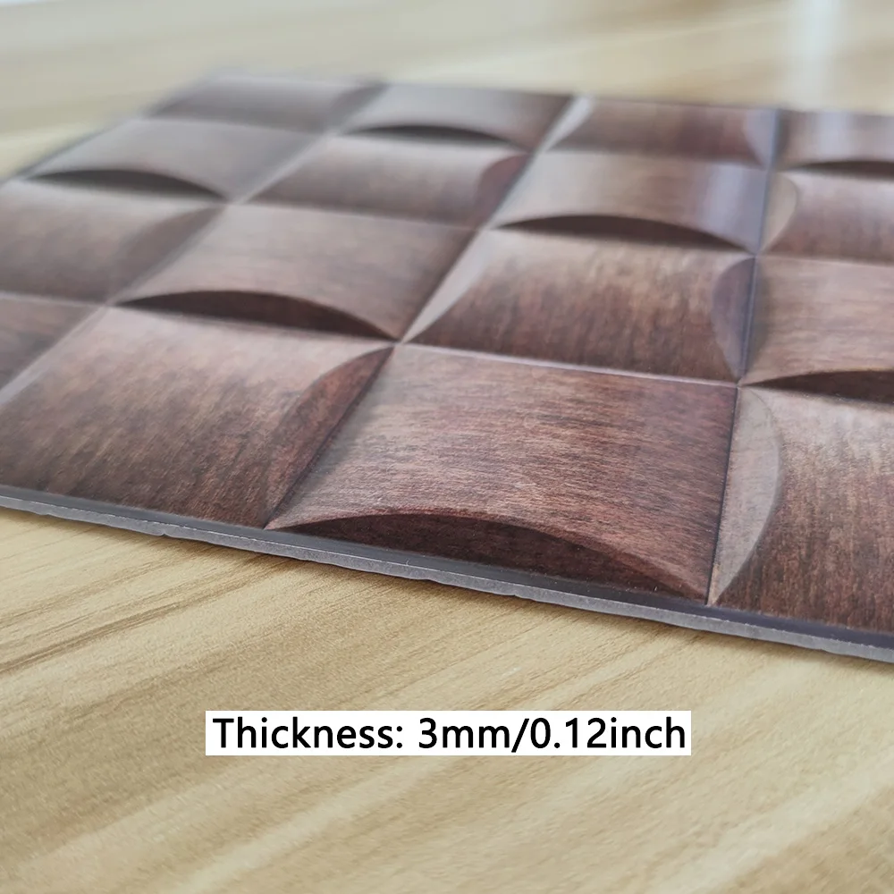 5/10PCS of Soft Pack Pattern Self-adhesive Wall Sticker, Brown Minimalist Style, PVC Material, Wall Decoration,Peel And Stick