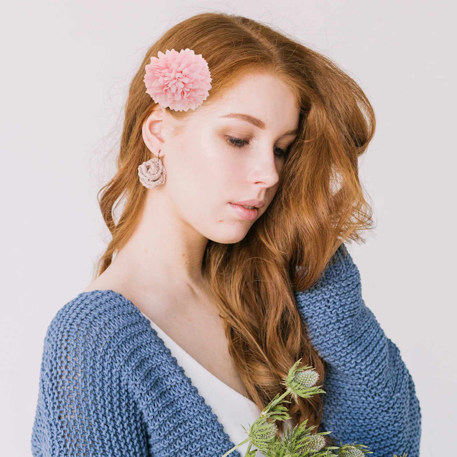 

21Pcs Silk Flower Hair Clips Exquisite Floral Barrettes Hair Accessories for Women Daily Weddings Parties