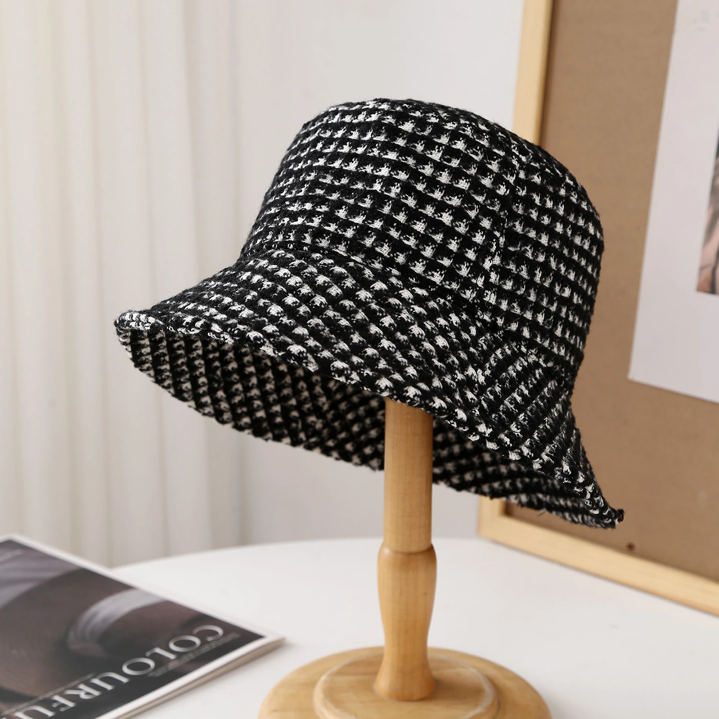 

Women's Fisherman Hat Winter Beanie with Foldable Design Windproof Bucket Hat for Daily Wear Fashion Accessories