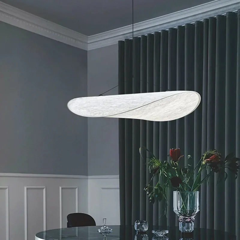 Nowoczesne jedwabne lampy wiszące do domu żyrandole do salonu sypialnia restauracja Nordic Drop light oprawy oświetleniowe do wnętrz