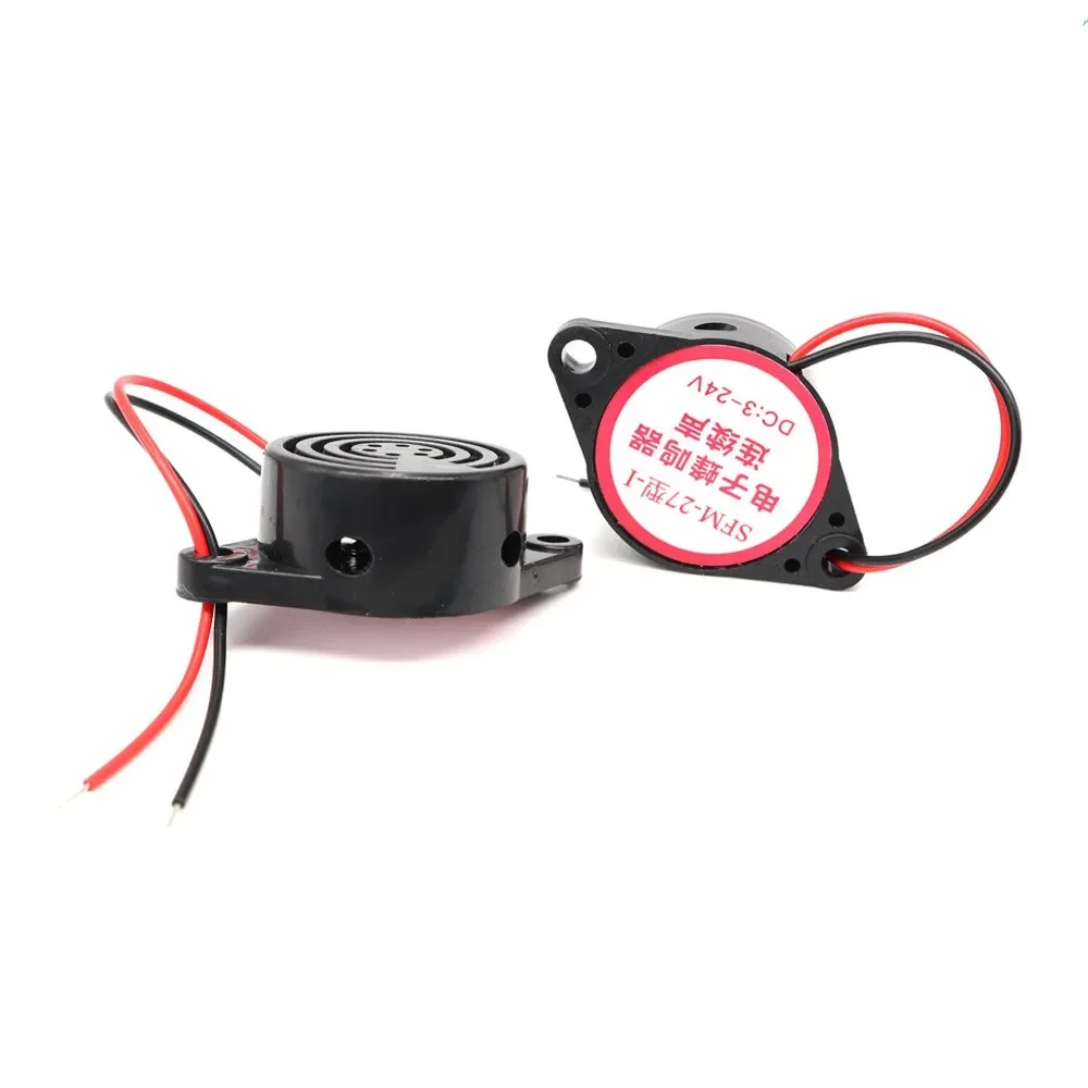 

10PCS SFM-27 DC3-24V Active Buzzer High Decibel Piezoelectric Buzzer 3015 Black Continuous Sound Alarm