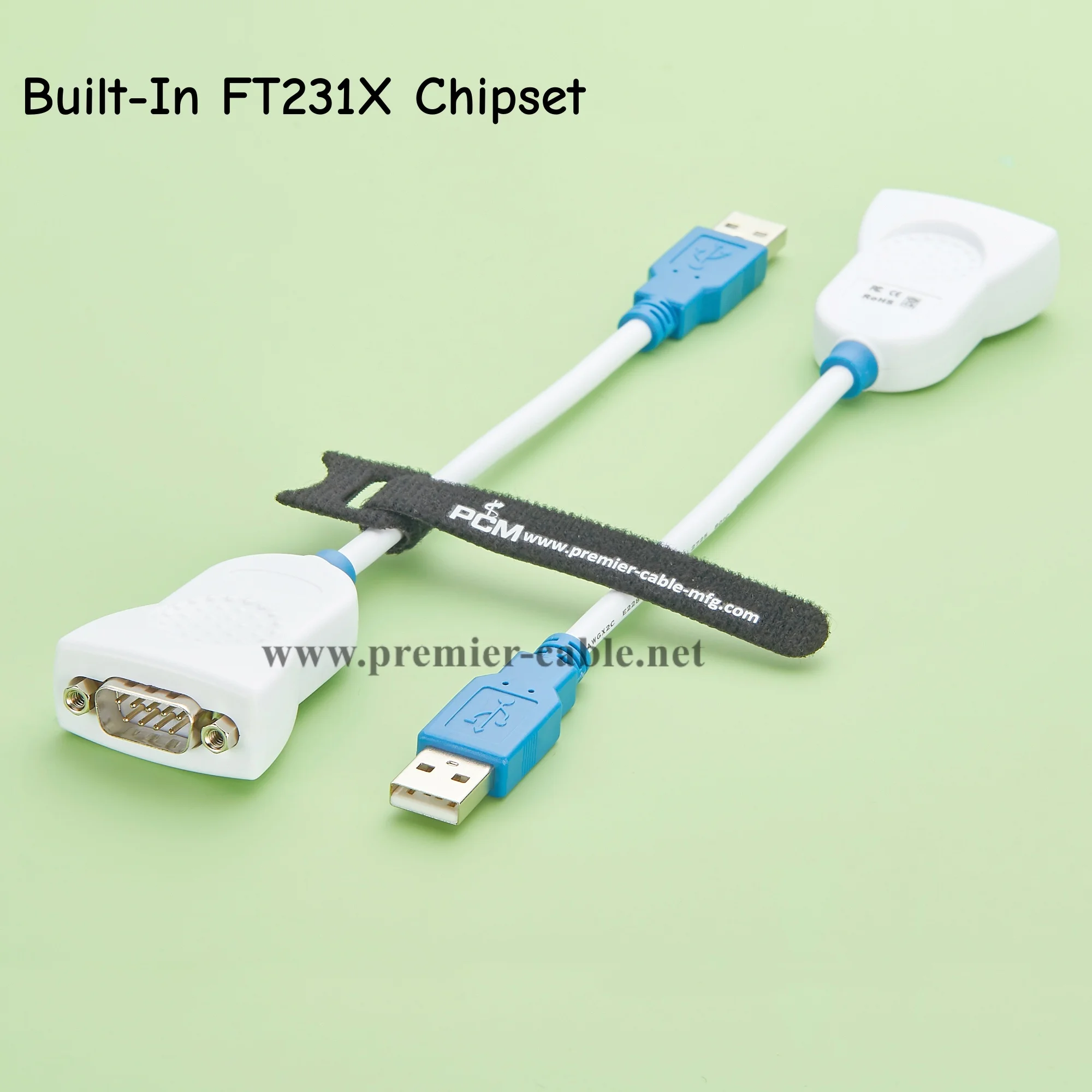 Chipi-X10 USB para RS232 Conversor Cabo FT231X USB para RS232 Nível Cabo UART de aperto de mão completo USB para DB9 RS232 Cabo serial 10cm